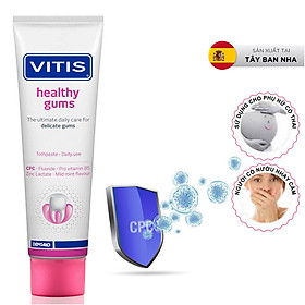 Kem đánh răng cho nướu nhạy cảm, viêm, sưng đỏ, chảy máu nướu Vitis Healthy Gum 100ml (dùng được cho phụ nữ mang thai)