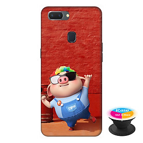 Ốp lưng điện thoại Oppo A5S hình Heo Con Sành Điệu tặng kèm giá đỡ điện thoại iCase xinh xắn - Hàng chính hãng