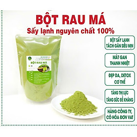 Bột rau má sấy lạnh nguyên chất 100%, tách gân siêu mịn, detox cơ thể, thanh nhiệt, đẹp da, hàng công ty