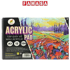Tập Vẽ Acrylic A3 250gsm Acrylic Pad - Colormate ARTISH-A3 (12 Tờ)