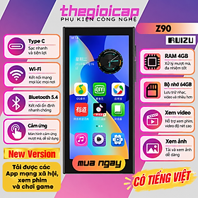 (Hỗ Trợ Tiếng Việt) Máy Nghe Nhạc Android MP4 Màn Hình Cảm Ứng 4.0 Inch Bluetooth WiFi Ruizu Z90 Bộ Nhớ Trong 64GB - Hàng Nhập Khẩu