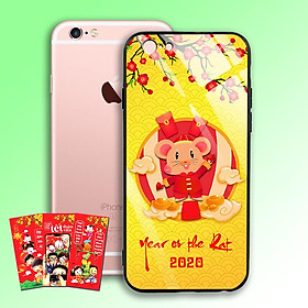 Ốp Lưng Kính Cường Lực cho điện thoại Iphone 6 Plus / 6S Plus - 03002 7956 HPNY2020 10 - Tặng kèm bao lì xì Chúc mừng năm mới - Hàng Chính Hãng