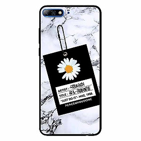 Ốp lưng in cho Huawei Y7/ Y7 Prime 2018  Mẫu Cúc Nền Đá
