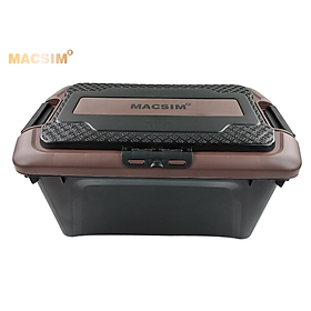 Hộp đựng đồ trên ô tô 60 lít kích thước màu đen nâu 59,5cm x 35,5cm x 35cm - hộp đựng đồ trong cốp ô tô nhãn hiệu Macsim chất liệu PP cao cấp