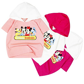 Áo thun nón in chuột Mickey và vịt Donald cho bé gái từ 8 kg đến 22 kg từ 1 tuổi đến 7 tuổi 06920-06922