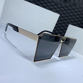 Kính xinh, Kính râm Mắt vuông Kim loại unisex cho Nam và Nữ + tặng Tuavit Kính xinh mini đa năng