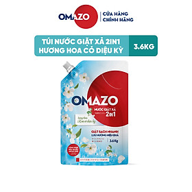 Túi Nước Giặt Xả Omazo Đậm Đặc Hương Hoa Cỏ Diệu Kỳ 3.6kg