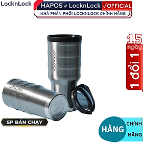 Mua Ly giữ nhiệt Lock&Lock 550ml Bumper Tumbler LHC4139SLV - Hàng chính hãng  thép không gỉ  miệng ly rộng - Hapos