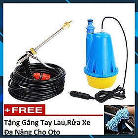 Bộ máy bơm nước cao áp rửa xe ô tô mini thông minh TL 509 tặng găng tay