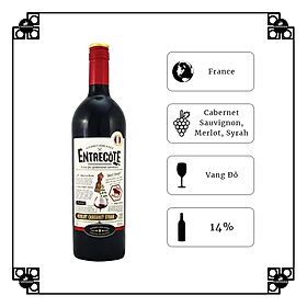 Rượu Vang Đỏ Gourmet Pere & Fils Entrecote Merlot Cabernet Sauvignon