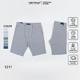 Quần Short Kaki Cao Cấp VIỆT PHÁP/ Form basic/ thêu logo sườn, chất liệu dệt cotton mềm mịn hút mồ hôi ,không phai màu 1211
