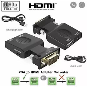 Mua Đầu chuyển VGA RA HDMI (có audio) Box