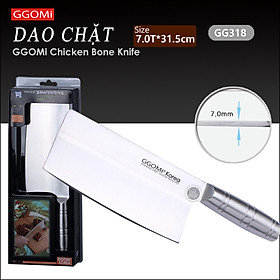 [HÀNG CHÍNH HÃNG]Dao chặt gà bằng thép không gỉ an toàn có độ dài 31.5cm, dày 9cm GGOMi Hàn Quốc GG318