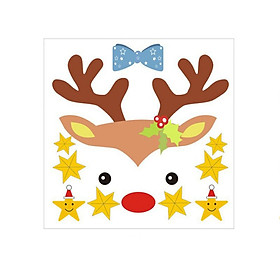 Christmas Water Sticker Self Adhesive Murals Home Decor Stars And Elks Decals For Kid Room Decor New Year Gift Christmas Gift