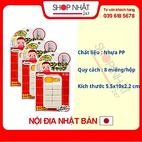 Bộ 3 set 8 bịt ổ điện an toàn cho bé nội địa Nhật - Tặng túi zip 3 kẹo mật ong Senjaku