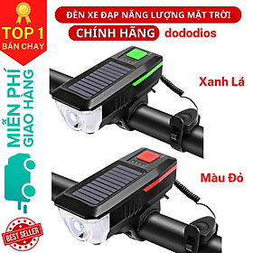 Bộ Đèn Xe Đạp dododios Và Còi Năng Lượng Mặt Trời USB Có Thể Sạc Lại 4 Chế Độ Đèn Pha Xe Đạp - Hàng Chính Hãng dododios