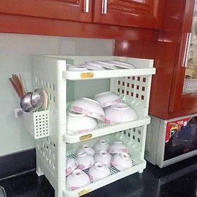 Kệ úp chén bát 3 tầng nhựa việt nhật dày dặn chắc chắn