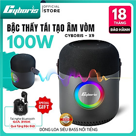 Mua Loa Bluetooth Cyboris X9  Loa siêu Bass  Công suất 100W  Chống nước IPX6  Pin 10400mAh. Hàng Chính Hãng