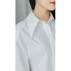 Áo sơ mi buộc eo cách điệu vạt dưới freesize JUNO thiết kế cao cấp WHITE CHIC
