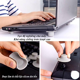 Mua Bộ 4 nút silicon kê máy tính tản nhiệt dễ dàng tháo dán ko dính keo