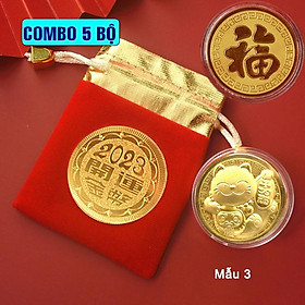 Mua Đồng Xu Con Mèo Vàng kèm túi gấm đỏ 2023 Quý Mão may mắn Như Ý tài lộc - Mẫu 3