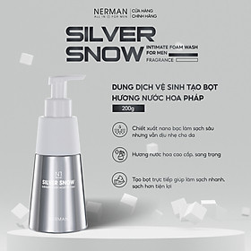 Dung dịch vệ sinh nam giới tạo bọt Nano bạc Nerman Silver Snow