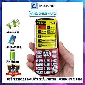 Mua Điện thoại người già VIETELL V200 4G - bàn phím to  loa to  chữ to  đèn pin siêu sáng - Mới full box