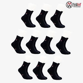 Combo 10 Đôi Tất Vớ Nam Cổ Dài Lịch Lãm, Sang Trọng, Sợi Cotton Khử Mùi, Chống Hôi Chân, Sợi Co Giãn Tốt Mang Rất Thoải Mái- Mrm Fashion CM