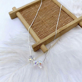 Dây chuyền bạc liền mặt pha lê cao cấp  YN JEWELRY