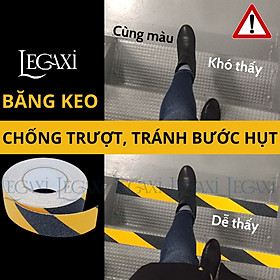 Băng Dính Chống Trơn Trượt Rộng 5cm Dài 10 Mét Sàn Nhà Cầu Thang Bậc Thềm Tránh Bước Hụt An Toàn Legaxi