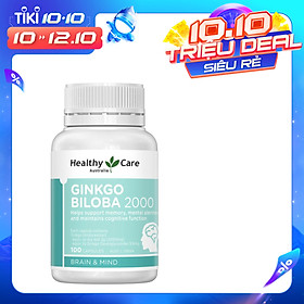 Viên Uống Healthy Care Ginkgo Biloba 2000mg hộp 100 viên