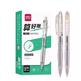 Bút gel deli sa130 ngòi 0.35mm - mực đen, đều mực, ngòi nhỏ