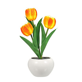 Tulip Lamp Indoor Decorative Table Lamp Flower Pot Lamp Ambient Night Light Gift Potted Plant