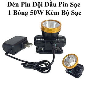 Mua Đèn Pin Đội Đầu Pin Sạc 1 Bóng 50W Siêu Sáng Kèm Bộ Sạc Tiện Dụng