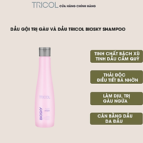 Dầu gội làm sạch gàu và cân bằng dầu cho tóc Italia Tricol Biosky Twin Shampoo