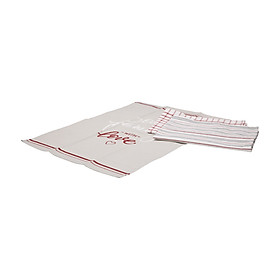 Combo 3 khăn bếp PARINA vải cotton mềm mịn thấm hút tốt, màu trắng và đỏ trang nhã, size 40x65cm | Index Living Mall - Phân phối độc quyền tại Việt Nam
