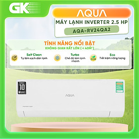 Máy Lạnh Aqua AQA-RV24QA2 Inverter 2.5HP - Hàng Chính Hãng (Chỉ giao HCM)