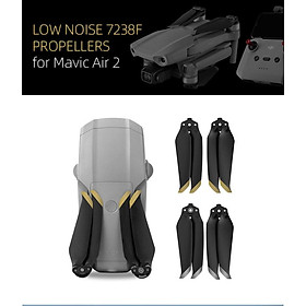 7238F Drone Propeller Noise Reduction Quick Release Blade Pair For Mavic Air 2