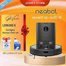 Mua Robot Hút Bụi Lau Nhà NEABOT N2 -BLACK Tự Đổ Rác - Thương Hiệu Mỹ - Trợ Lý Nói Tiếng Việt Lực Hút 2700 Pa Lưu 30 Bản Đồ Pin 5200 mAh Công Suất 50W - Hàng Chính Hãng