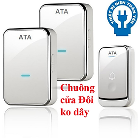 Mua Chuông cửa đôi không dây cao cấp chống nước  xuyên vật cản 30-40m ATA AT-913A chuông đôi