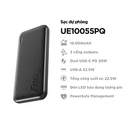 Mua Sạc dự phòng Energizer 10 000mAh 3.7V Li-Polymer UE10055PQBK  Sạc nhanh 22.5W  bảo hành 24 tháng 1 đổi 1 - Hàng chính hãng