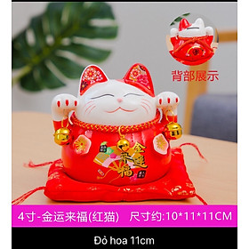 Mèo thần tài may mắn Neko Maneki 11cm