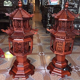 Mua đèn mái chùa gỗ hương