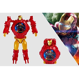 Đồng hồ robot biến hình-Đồng hồ siêu nhân dành cho Bé Trai/ Bé Gái - Người Sắt