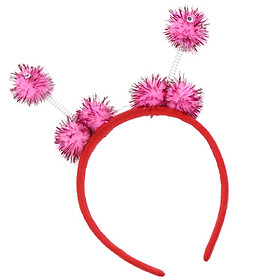 Kid Bee Pom Ball Headband Cosplay Costume Halloween Headwear Red