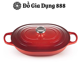 Nồi Chảo Gang Le Creuset Bräter Oblong, Size 31 cm Kirsche, Dung Tích 3.4L, Dẫn Nhiệt Tốt, Dùng Cho Mọi Loại Bếp