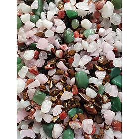 Đá thach anh trang trí bể cá, Chậu cây, túi 500 gr nhiều màu