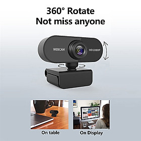 Webcam HD 1080P 2MP Camera 30 khung hình / giây Micrô giảm tiếng ồn Web Cam HD Máy tính xách tay Máy tính xách tay USB Plug & Play cho máy tính xách tay