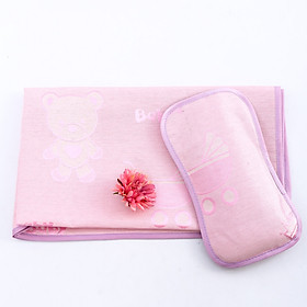 COMBO Bộ Chiếu Lụa Điều Hòa Kèm Gối + Lục Lạc Cầm Tay ( màu ngẫu nhiên) - TẶNG BÌNH UỐNG NƯỚC