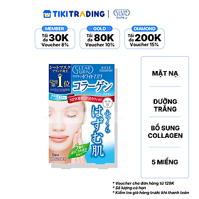 Mặt nạ dưỡng trắng da và bổ sung collagen CLEAR TURN (5 miếng/hộp)